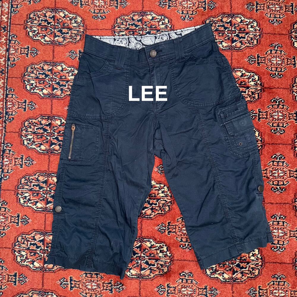 Lee Women's 6P Navy Blue Stretch Cotton‎ Beachcomber Pants